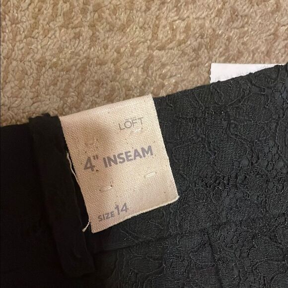 LOFT Black High Waist Structured Shorts - Picture 6 of 8